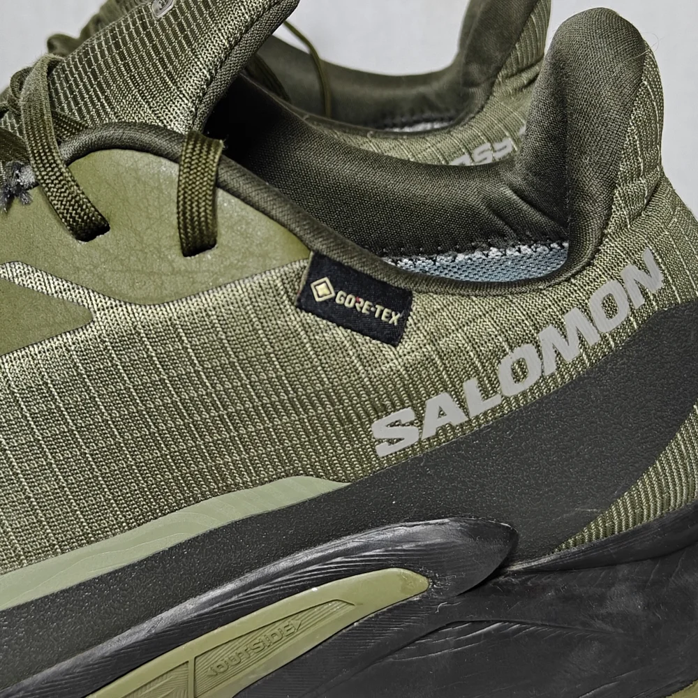 Salomon Alphacross 5 Gore-tex Trail Running Sneakers Lichen Green Olive Men's 13 - Picture 5 of 13